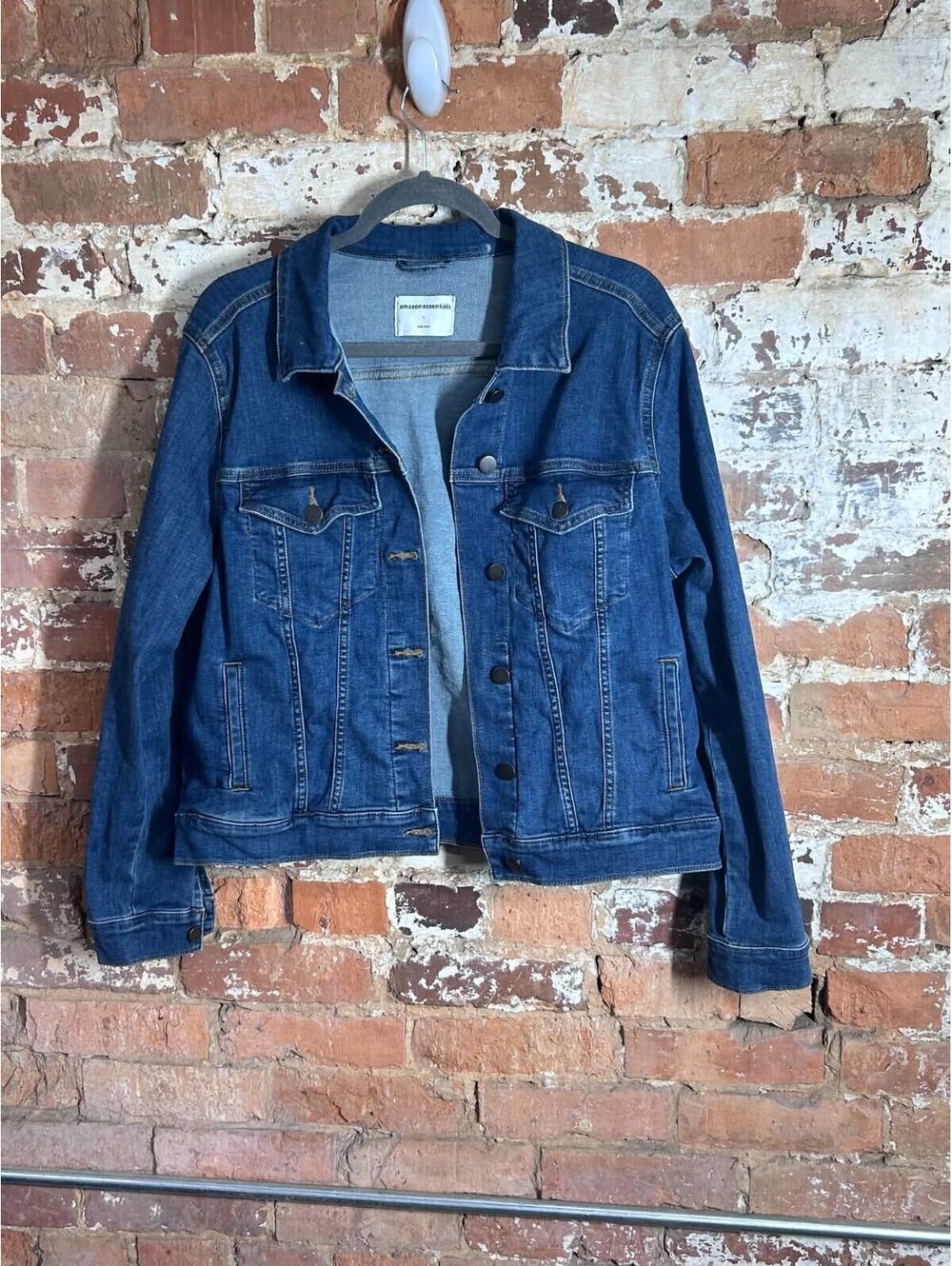 Amazon Essentials women’s Classic Denim Jacket, Size Large